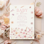 Stoffig Roos Wildflowers Baby in Bloom Baby shower Kaart