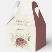 Stoffig roos Witte Bloemen bruiloft Bedankdoosjes (Voorkant)