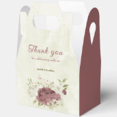 Stoffig roos Witte Bloemen bruiloft Bedankdoosjes (Open)