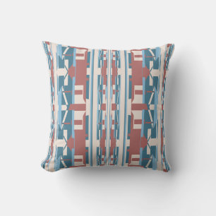 Stoffig Roze Blauw Beige Zuidwest kijken Grote Moz Kussen