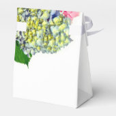Stoffig roze blauw geel groen bloemenhortensia's bedankdoosjes (Achterkant)