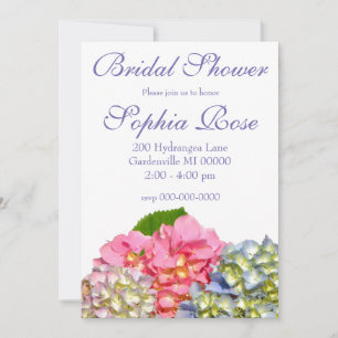 Stoffig roze blauw geel groen bloemenhortensia's kaart