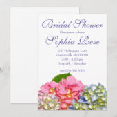 Stoffig roze blauw geel groen bloemenhortensia's kaart (Voorkant / Achterkant)