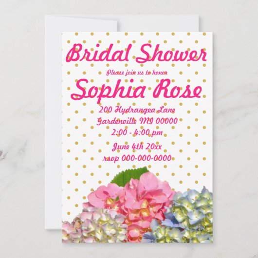 Stoffig roze blauw geel groen bloemenhortensia's kaart (Voorkant)