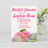 Stoffig roze blauw geel groen bloemenhortensia's kaart (Staand voorkant)