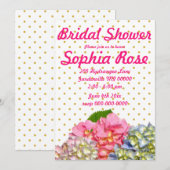 Stoffig roze blauw geel groen bloemenhortensia's kaart (Voorkant / Achterkant)