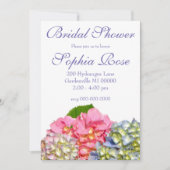 Stoffig roze blauw geel groen bloemhydrangea's kaart (Voorkant)