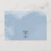 Stoffig Roze Blauw & Wit Rozen Bruiloft Details Informatiekaartje (Achterkant)