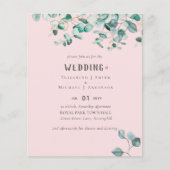 Stoffig Roze Blauwe Eucalyptus BUDGET BRUILOFT Uit (Voorkant)