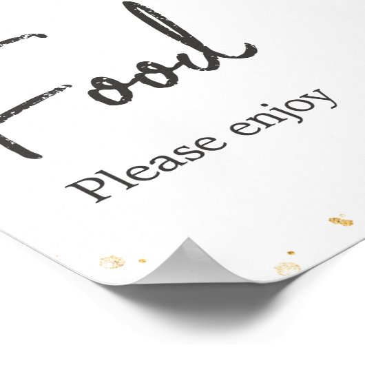 Stoffig Roze Bloemen Greenery Baby shower Eten Poster (Hoek)