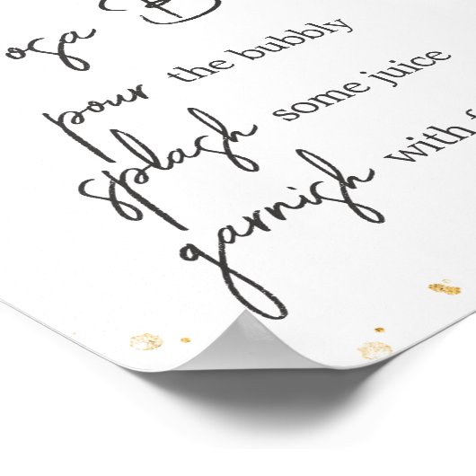 Stoffig Roze Bloemen Greenery Baby shower Mom Osa  Poster (Hoek)