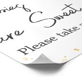 Stoffig Roze Bloemen Greenery Baby's zijn zoet Poster (Hoek)