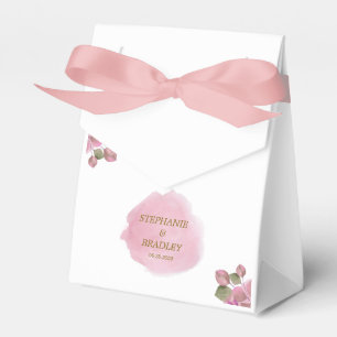 Stoffig roze bloemig elegant modern Romance bruilo Bedankdoosjes