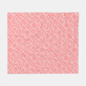 Stoffig roze  bloemig zacht fleece deken (Voorkant (Horizontaal))