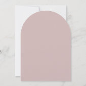 Stoffig Roze Blush Modern Arch Wedding Kaart (Achterkant)