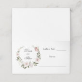 Stoffig Roze Boho Bloemen Water Kleur Pastel Bruil Plaatskaartje (Buitenkant ongevouwen)