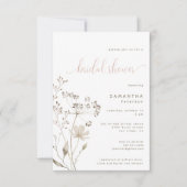 Stoffig Roze Botanische Bloemen Vrijgezellenfeest Kaart (Voorkant)