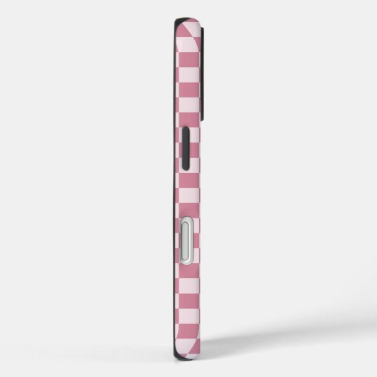 Stoffig roze dambordpatroon Case-Mate iPhone case (Achterkant / Rechts)