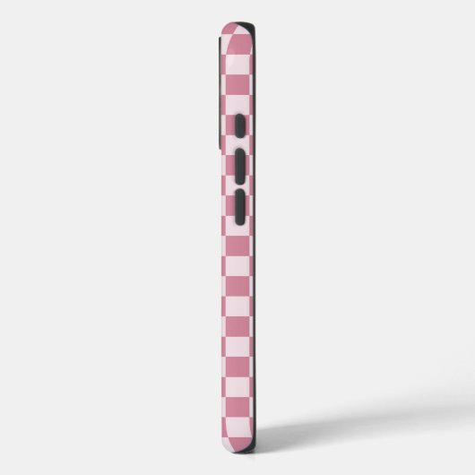 Stoffig roze dambordpatroon Case-Mate iPhone case (Achterkant / Links)