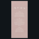 Stoffig roze elegante waterverf geschilderde trouw menu<br><div class="desc">Stoffig roze   witte elegante geschilderde waterverf trouwmenu. Elegante moderne trouwcollectie met getextureerd verf effect ontwerp en scripttekst. Maakt deel uit van een collectie.</div>