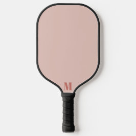 Stoffig Roze en Oud Roos Modern Monogram Pickleball Paddle