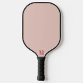 Stoffig Roze en Oud Roos Modern Monogram Pickleball Paddle (Achterkant)