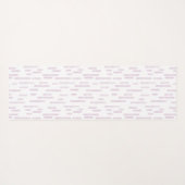 Stoffig Roze en Witte Inky Roundlines Patroon Yogamat (Achterkant (horizontaal))