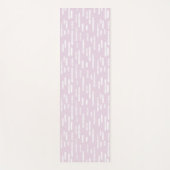 Stoffig Roze en Witte Inky Roundlines Patroon Yogamat (Voorkant)