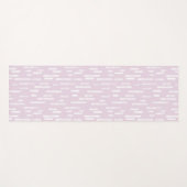 Stoffig Roze en Witte Inky Roundlines Patroon Yogamat (Voorkant (horizontaal))