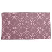 Stoffig roze geometrisch cirkelenpatroon kussensloop (Voorkant-Rechts)