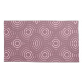 Stoffig roze geometrisch cirkelenpatroon kussensloop (Achterkant-Links)