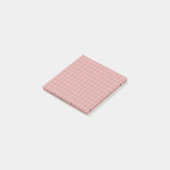 Stoffig Roze Geruit Patroon Elegant Raster Ontwerp Post-it® Notes (Schuin)