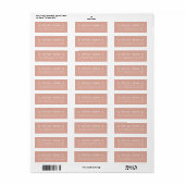 Stoffig Roze Hart Koppel Retouradres Etiket (Full Sheet)