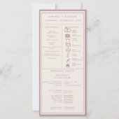 Stoffig Roze & Ivoor Trouw Infographic Programma (Voorkant)