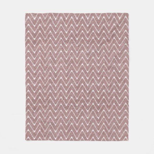 Stoffig roze kleine chevronpatroon fleece deken (Voorkant)