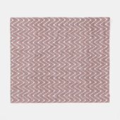 Stoffig roze kleine chevronpatroon fleece deken (Voorkant (Horizontaal))