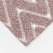 Stoffig roze kleine chevronpatroon fleece deken (Hoek)