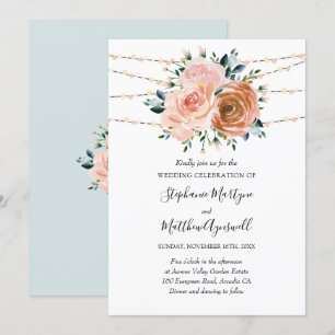 Stoffig Roze Koraal Blauw Botanische Lichten Bruil Kaart