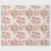 Stoffig Roze Landschap Franse Toile Inpakpapier (Vlak)