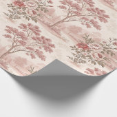 Stoffig Roze Landschap Franse Toile Inpakpapier (Hoek)