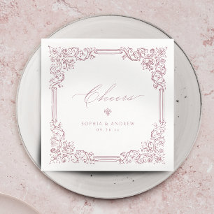 Stoffig Roze  Lijst Elegant Cheers Wedding Servet
