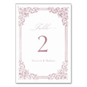 Stoffig Roze Lijst Elegant Script Wedding Kaart (Achterkant)