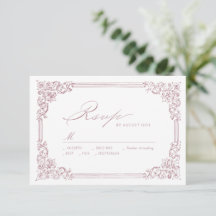 Stoffig Roze Lijst Elegant Script Wedding