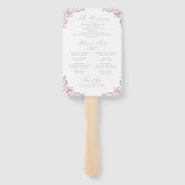 Stoffig Roze  Lijst Elegant Trouwprogramma Handwaaier (Achterkant)