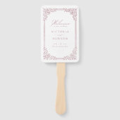 Stoffig Roze  Lijst Elegant Trouwprogramma Handwaaier (Voorkant)