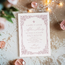 Stoffig roze Lijst nog lang en gelukkig na het fe Kaart