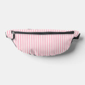 Stoffig Roze met Witte Strepen Fanny Pack Heuptasje (Liggend)