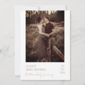 Stoffig Roze Minimaal Landelijk Uitnodiging voor h (Achterkant)