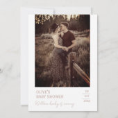 Stoffig Roze Minimaal Rustieke het is een meisje U Kaart (Achterkant)