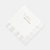 Stoffig roze minimale rustieke papieren servet (Hoek)